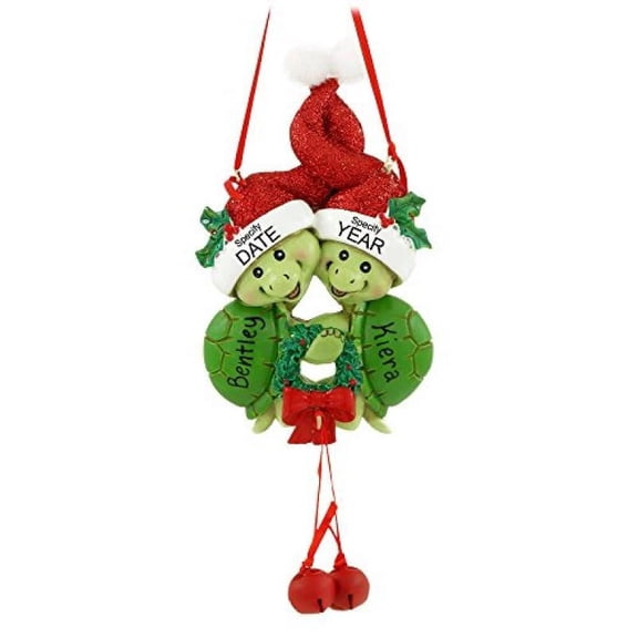 Kurt Adler Turtle Couple Christmas Ornament Whimsical Holiday Tree Dcor