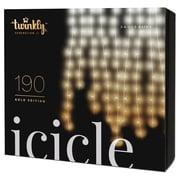 Kurt Adler Twinkly  190-Light AWW LED Icicle Light Set