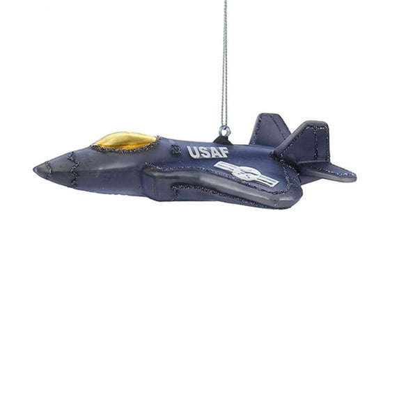 Kurt Adler U.S. AIR FORCE GLASS FIGHTER PLANE ORNAMENT