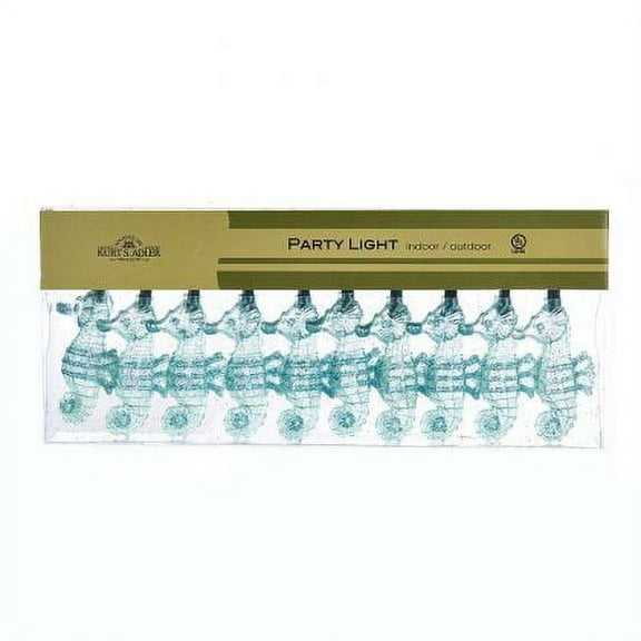 Kurt Adler UL 10-Light Glittered Seahorse Light Set