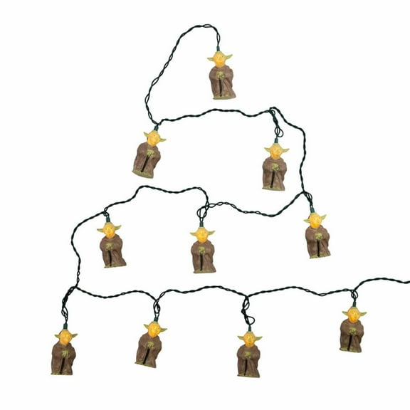 Kurt Adler UL 10-Light Star Wars Plastic Yoda Light Set