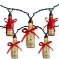 thumbnail image 1 of Kurt Adler Champagne Bottles with Bows Christmas Light Set - 12' Green Wire - 10ct, 1 of 9