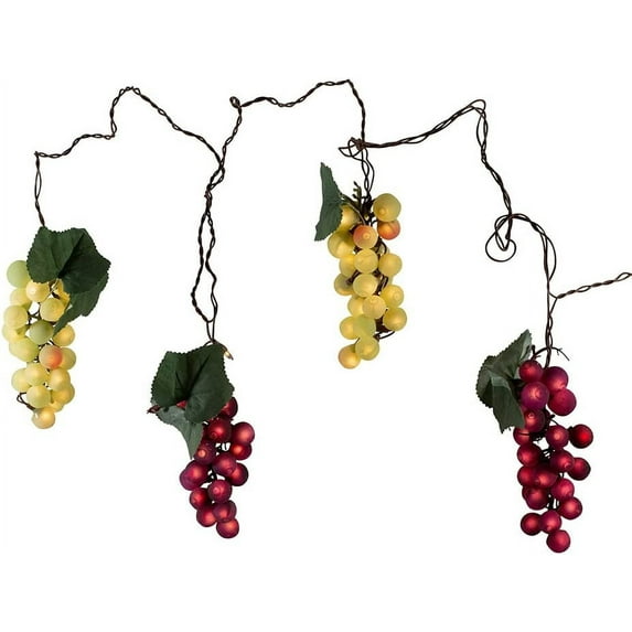 Kurt S. Adler UL 100-Light Grape Cluster Light Set, 30-inch Lead Wire, Multicolor