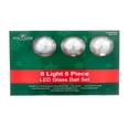 thumbnail image 1 of 6-Count 80mm LED Glass Ball Christmas Lights by Kurt Adler – UL-Listed, 1 of 5