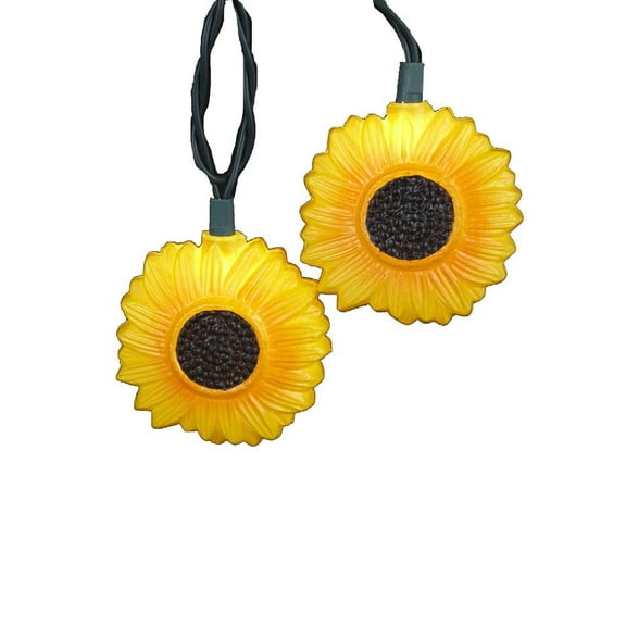 Kurt Adler UL 10-Light Sunflower Light Set  Indoor/Outdoor Decorative String Lights