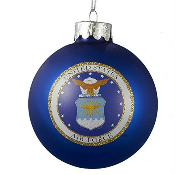 Kurt Adler United States Air Force Glass Ball Ornament, 3"