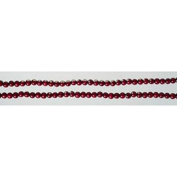 Kurt Adler Wooden Burgundy Bead Garland