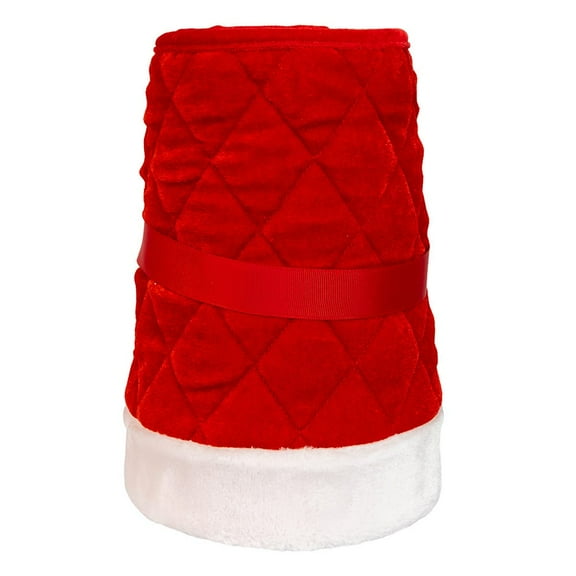 Kurt Adler luxurious 10 x24-Inch Quilted Red Velvet Tree Collar