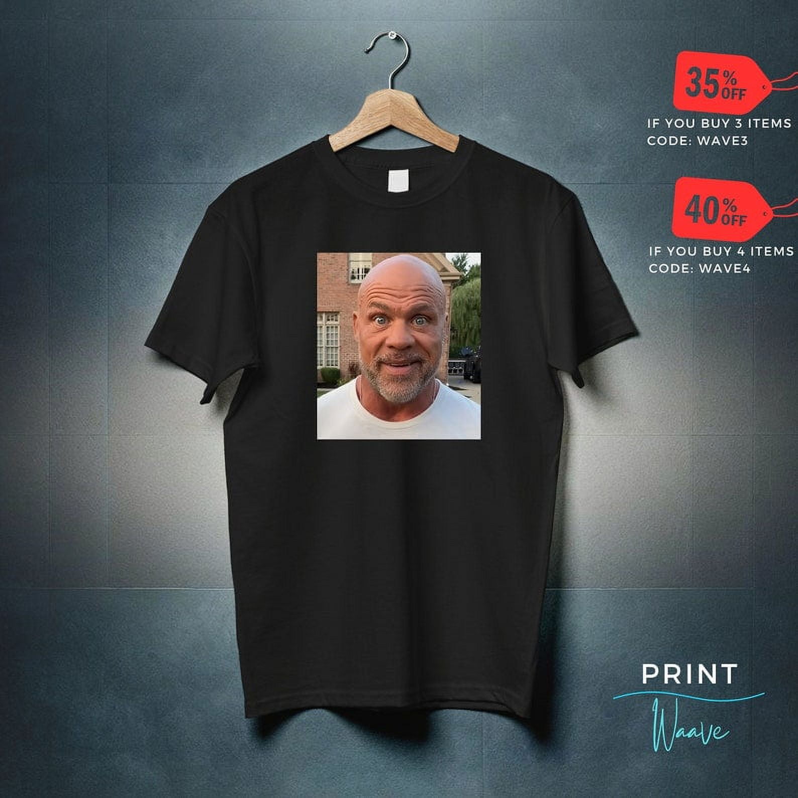 Kurt Angle Meme T Shirt, 1000 Yard Stare, Funny Memes Shirts, Unhinged