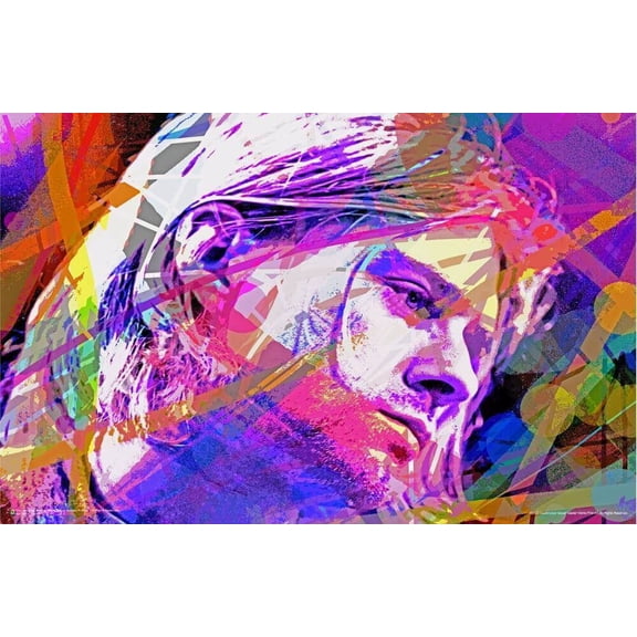 Kurt Cobain Colors by David Lloyd Glover Mini Poster 17" x 11"