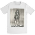 thumbnail image 1 of Kurt Cobain Men's B&W Leopard Photo Soft Short Sleeve T Shirt, 1 of 1