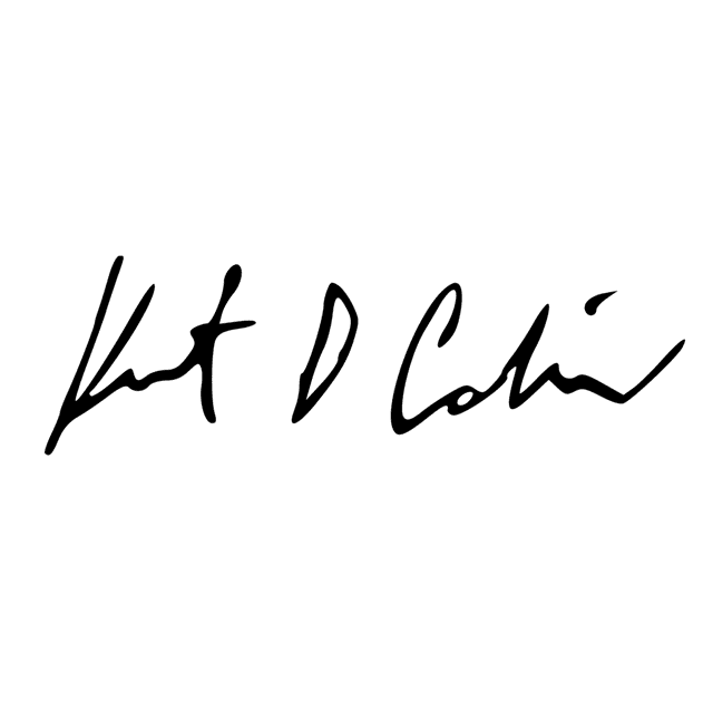 Kurt Cobain Replica Autograph Signature Decal Sticker | 7.5-Inches By 2.3-Inches | Black Vinyl