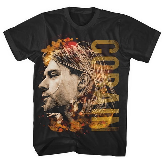 Kurt Cobain Unisex T-Shirt Coloured Side View (Medium)