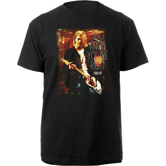 Kurt Cobain Unisex T-Shirt You Know You're Right (Medium)
