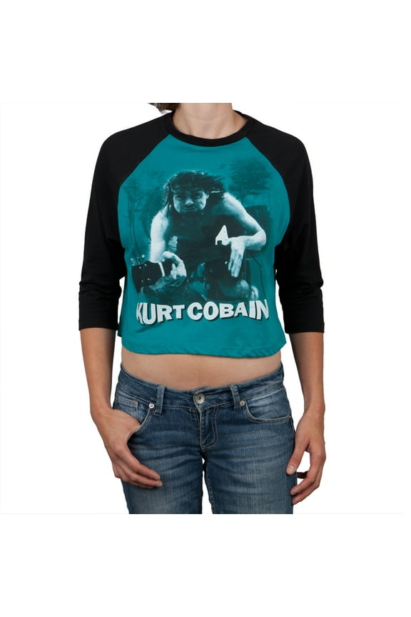 - Water Guitar Women's Cropped Raglan - Medium