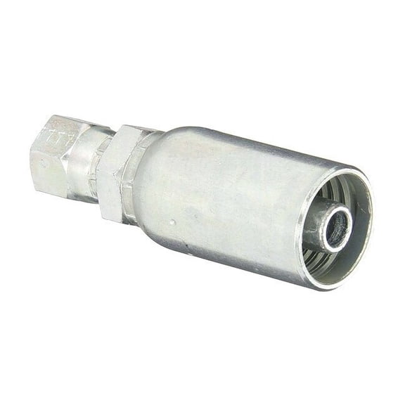 Crimp Fitting,Straight,3/8" ID,JIC FJX-06-04