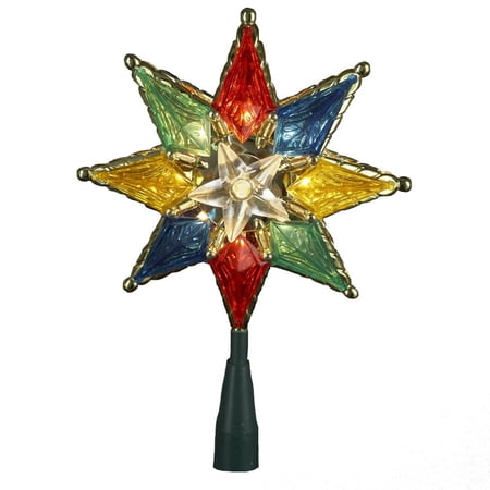 Kurt S. Adler 10-Light Multi-Colored 8-Point Star Christmas Tree Topper, 8 Inch price history and forecast - Kurt S. Adler UL0130M
