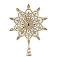 thumbnail image 1 of Kurt S. Adler 10-Point White and Gold Star Gems Tree Topper, 16.5-Inch, 1 of 1