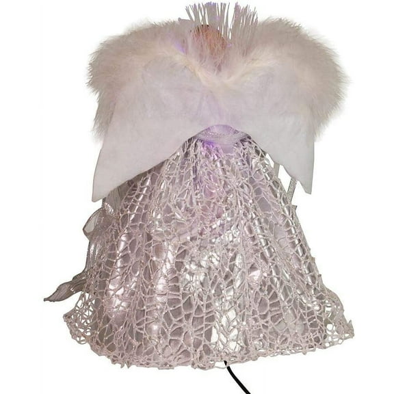 Kurt S. Adler 12" Fiber Optic LED Silver Angel Christmas Tree Topper