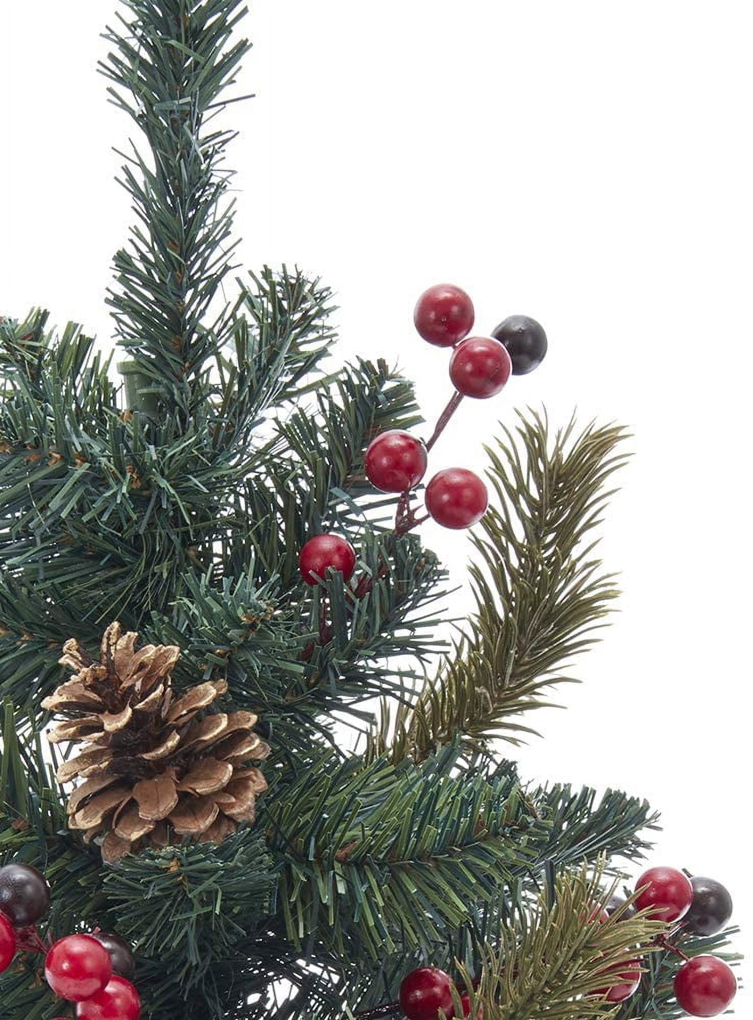 Tree Adler Kurt S. Adler 18-Inch Tree with Berries and Pinecones in Burlap Base ...