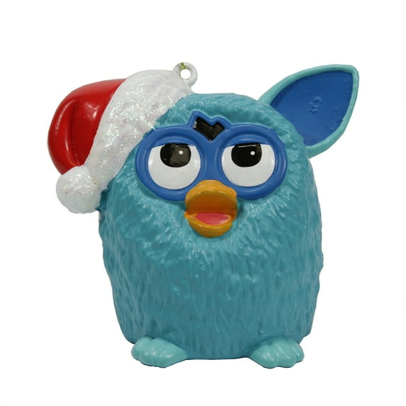 Kurt S. Adler 3.5" Furby Wearing a Glittered Santa Hat Christmas Ornament - Blue/Red