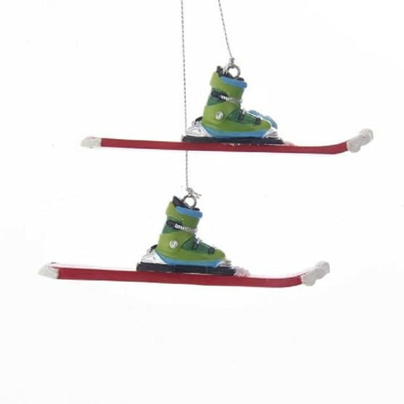 Kurt S. Adler 4.25" Resin Ski and Boots Ornament