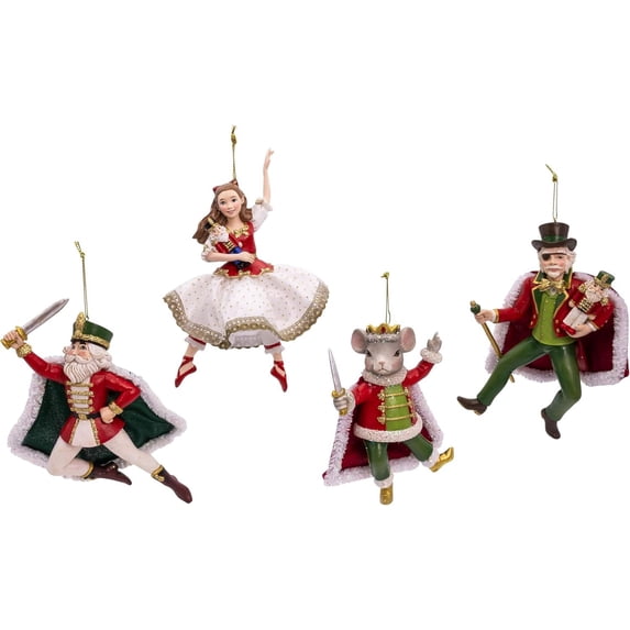 Kurt Adler Nutcracker Suite Resin Figurine Set 6 Inch Set of 4