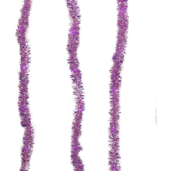 Kurt S. Adler 6.5-Foot Purple Iridescent Tinsel Cascade Light Set