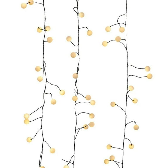 Kurt S. Adler 61527 - 100 Light 8' Green Wire Warm White Multi-Function LED Bead Set