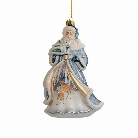 Kurt S. Adler 7 in. Bellissimo Glass Santa with Tree & Scene Ornament
