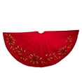 thumbnail image 1 of Kurt S. Adler 72 in. Red Dupion Tree Skirt with Multi Sequin Poinsettia, 1 of 1