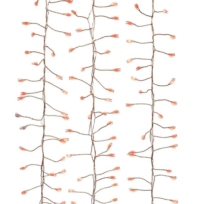 Kurt S. Adler 8 ft. 240-Light Fairy RGB LED Silver Wire Cluster Garland - Multi Color