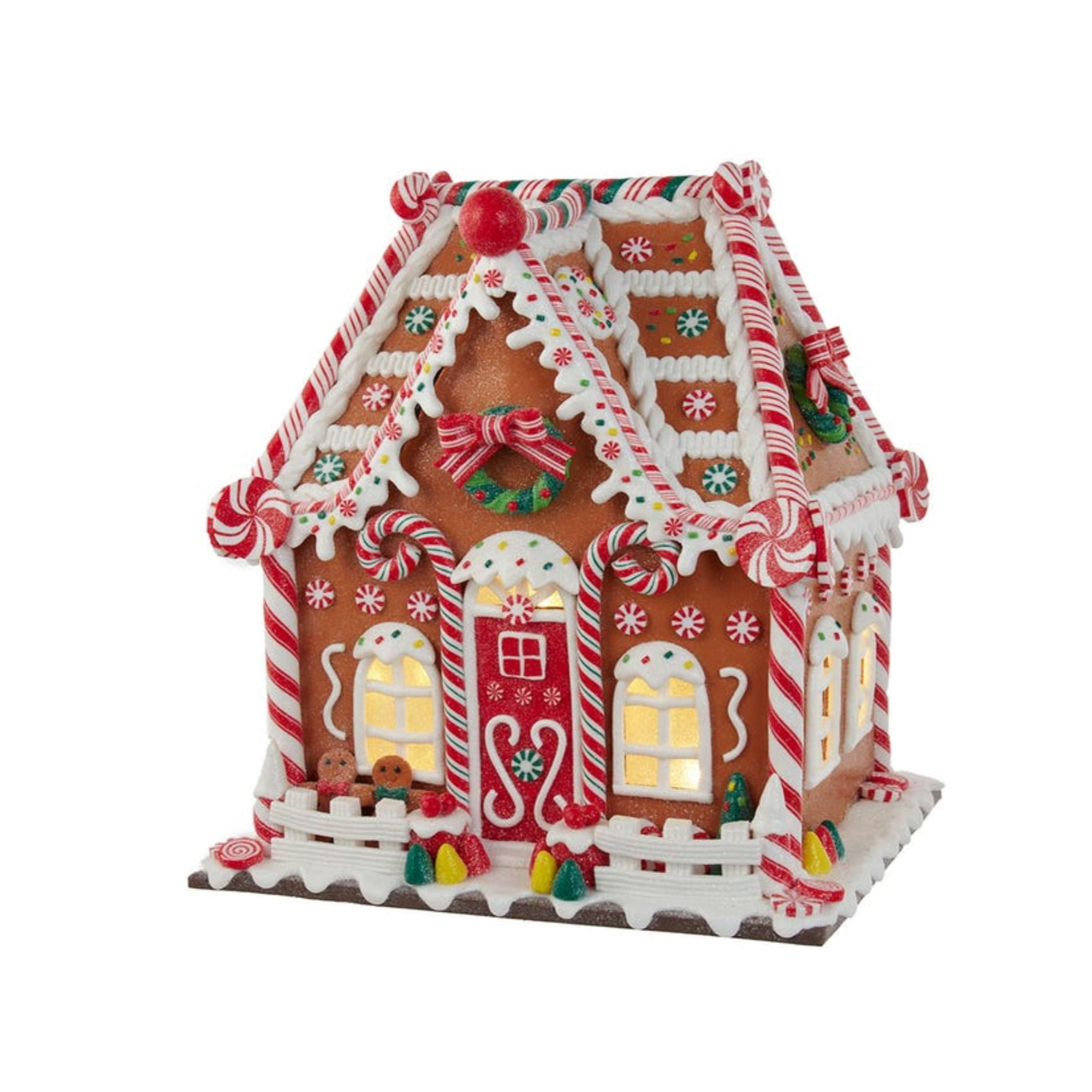 Kurt S. Adler Battery-Operated LED Light and Timer Gingerbread House, 13-Inch, Brown