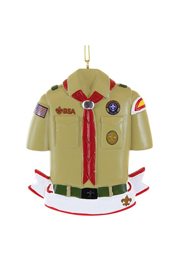 3.00In Boy Scout Ornament, Polyresin, Christmas American Flag Bs2202b