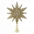 thumbnail image 1 of Kurt S. Adler 8-Inch Champagne Gold Star Tree Topper – Elegant Christmas Tree Decoration, 1 of 4