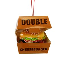 Kurt S. Adler Cheeseburger - One Ornament 3 Inch, Polyresin - Christmas Beef Patties J8698 Double