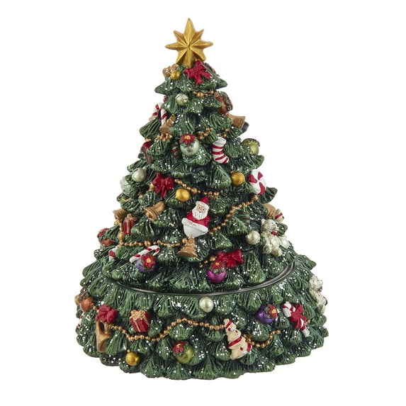 Kurt S. Adler 7-Inch Holiday Mechanism Christmas Tree Revolving Music ...
