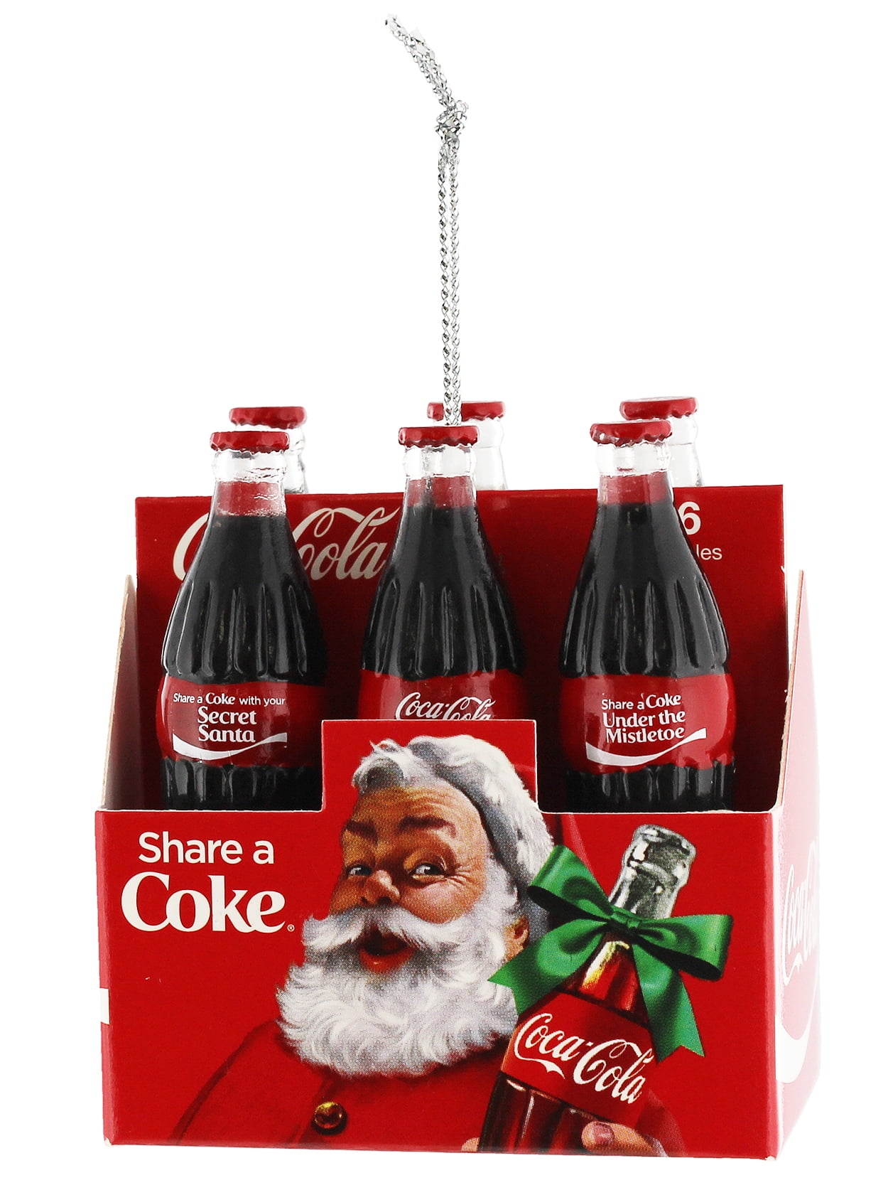 Kurt S. Adler CocaCola 6pack Coke Bottles Christmas Holiday Ornament