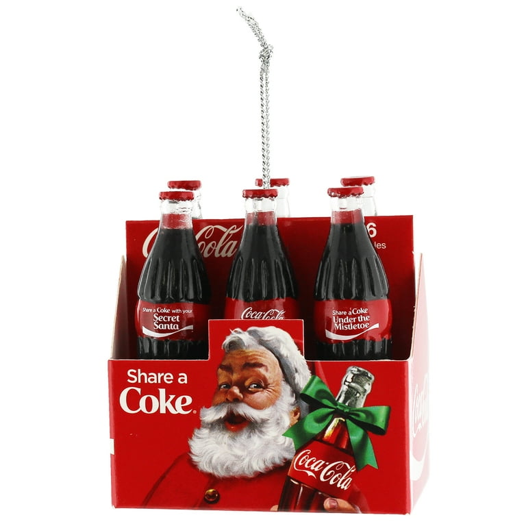Coca-Cola Mini 6Pk W/Santa Ornament