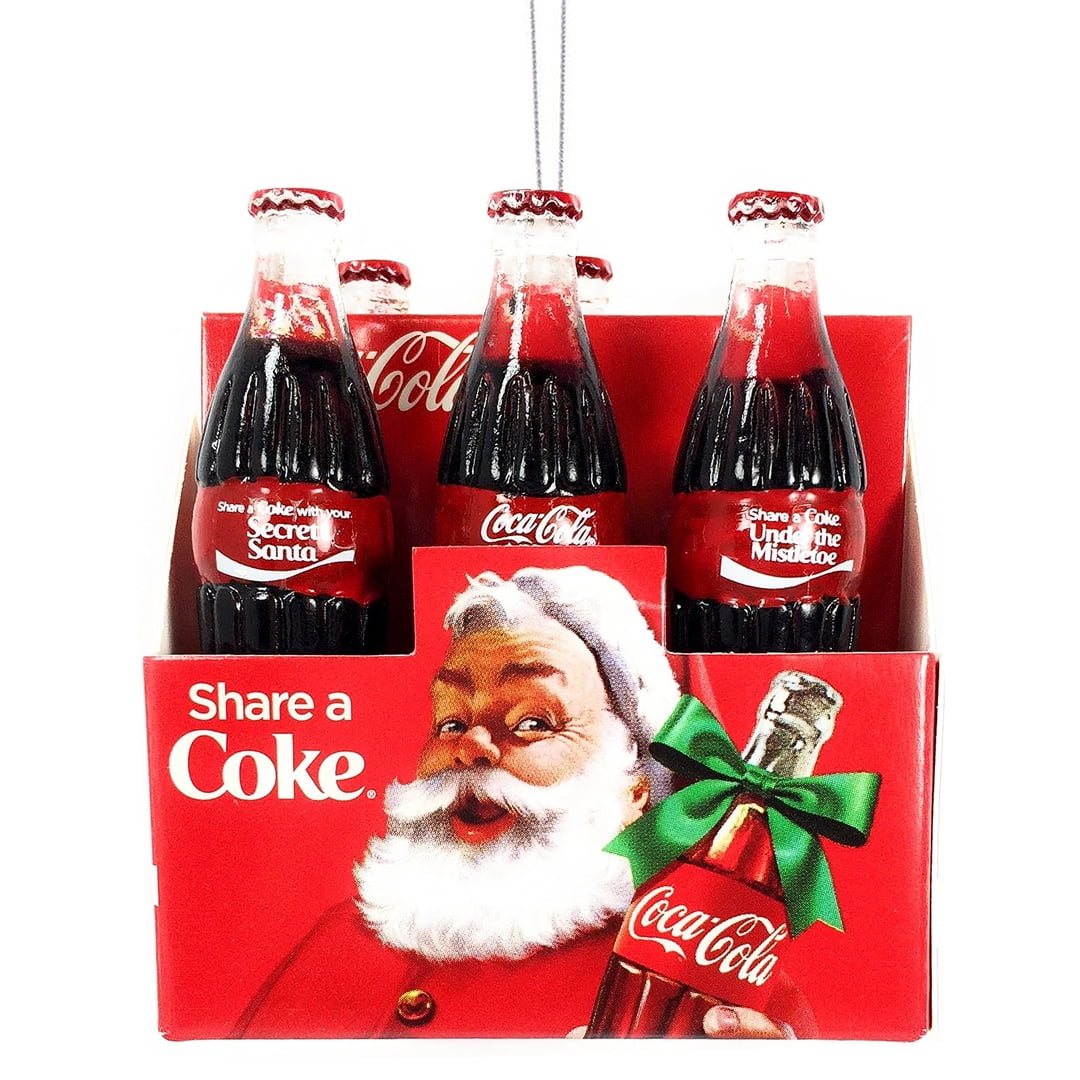 Kurt S. Adler CocaCola 6pack Coke Bottles Christmas Holiday Ornament