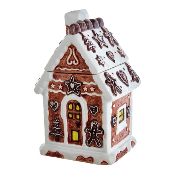 Kurt S. Adler Cookie Jar Gingerbread House, 10.2-Inch, Brown