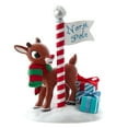 thumbnail image 1 of Kurt Adler 6.5-Inch Fabricé Rudolph North Pole Table Piece – Multi-Colored Holiday Décor, 1 of 4