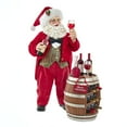 thumbnail image 1 of Kurt S. Adler Fabrich√© Wine Tasting, 2 Piece Set Santa, 10.5-Inches, Multi-Colored, 1 of 6