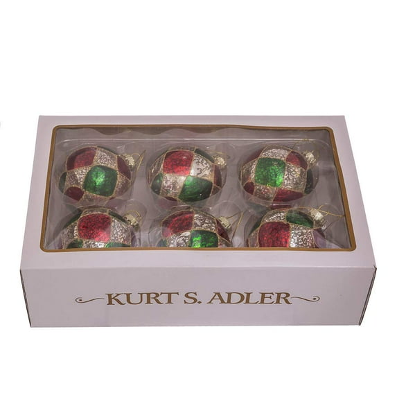 Kurt S. Adler GG0979 Ornament Set, Red, Green, Silver