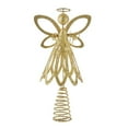 thumbnail image 1 of Kurt S. Adler 12-Inch Gold Glitter Metal Angel Christmas Tree Topper – Elegant Holiday Décor, 1 of 5