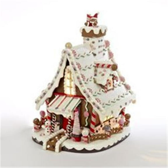 Kurt S. Adler, Inc.  Kurt Adler 12'' Lighted Christmas Gingerbread house