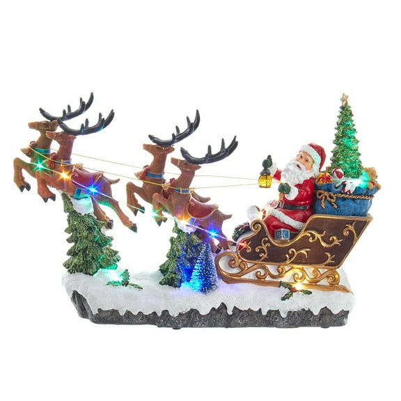 Kurt S. Adler JEL1306 Multi-Colored Santa Figurine Classic Holiday Decoration