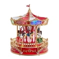 thumbnail image 1 of Kurt S. Adler JEL1330 11.1 in. Battery Operated Multi Color LED Lighted Musical Santa Carousel with Motion Table Piece, 1 of 8