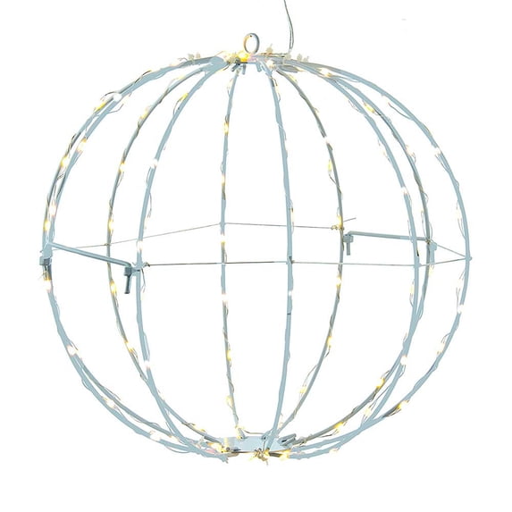 Kurt S. Adler Kurt Adler 12-Inch Warm White LED Foldable Metal Sphere
