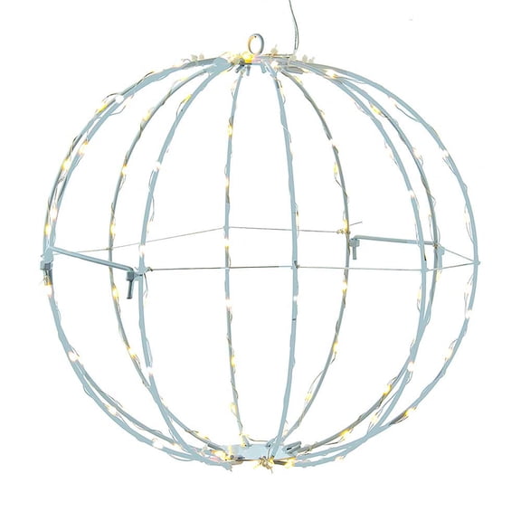 Kurt S. Adler Kurt Adler 12-Inch Warm White LED Foldable Metal Sphere